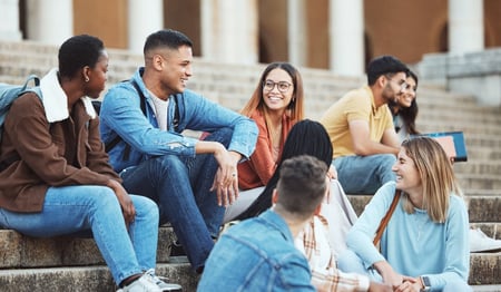 Group of students smiling