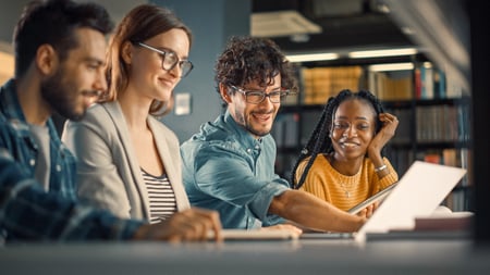 Students in virtual classroom