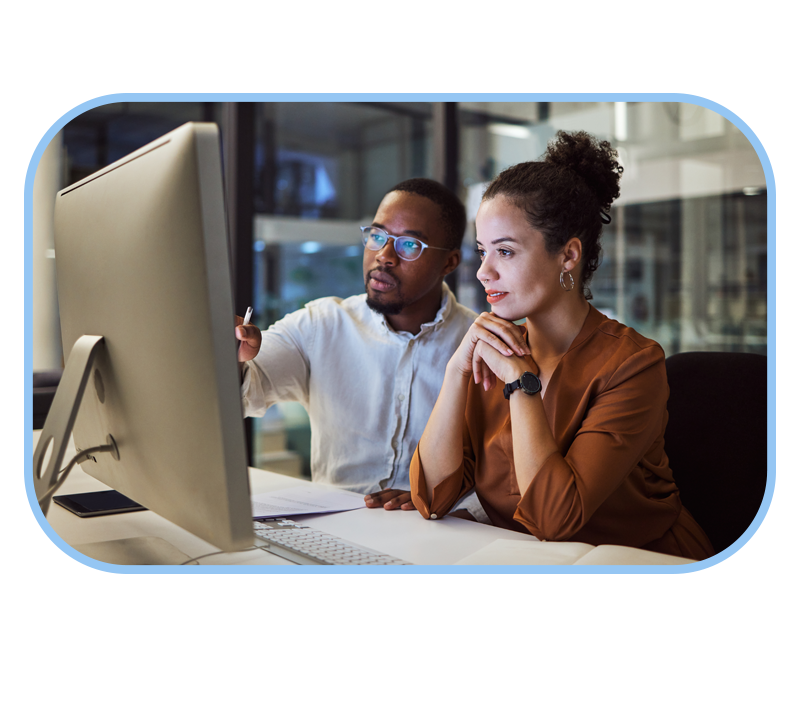 two people using a computer