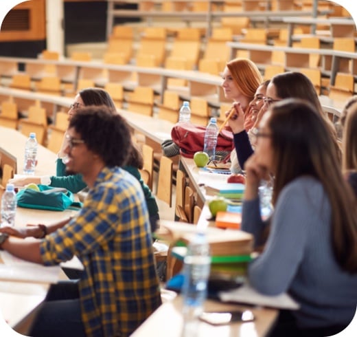 students at university lecture hall